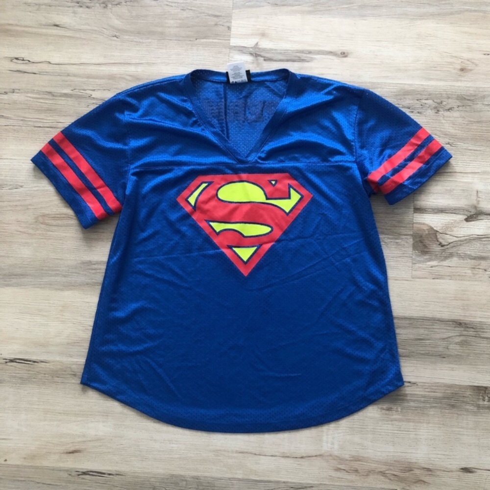 Marvel Blue and Red Women's Jersey Top
